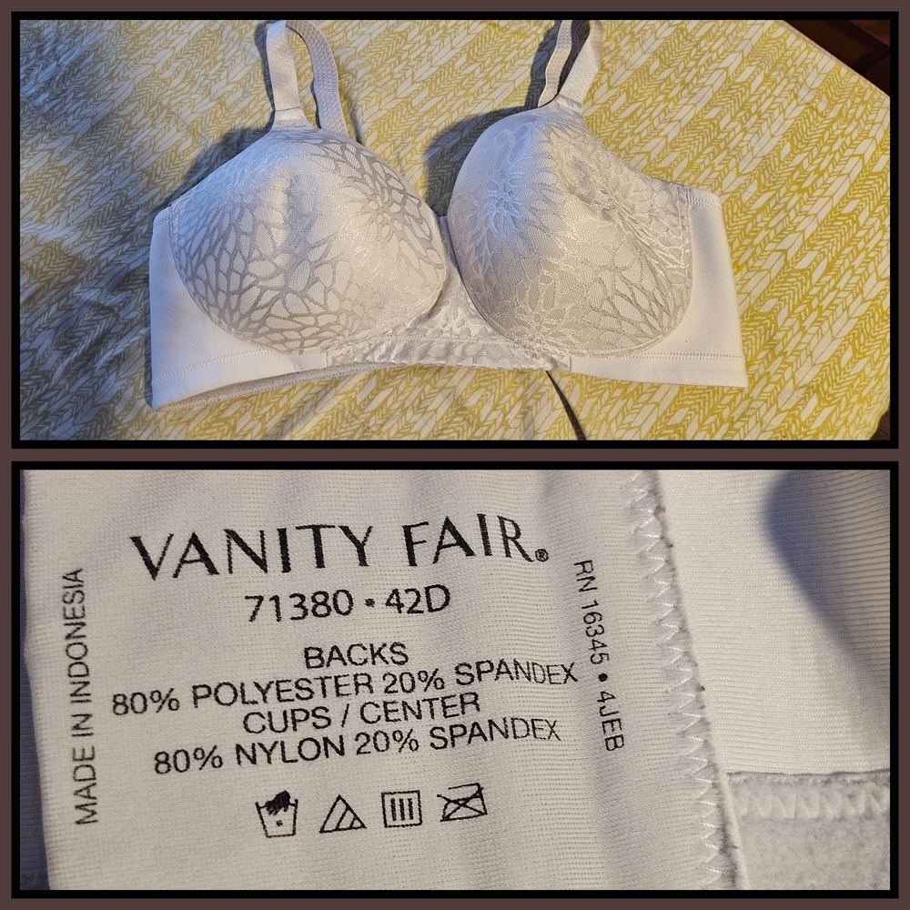 Vanity Fair Cream Lace Women's Bra